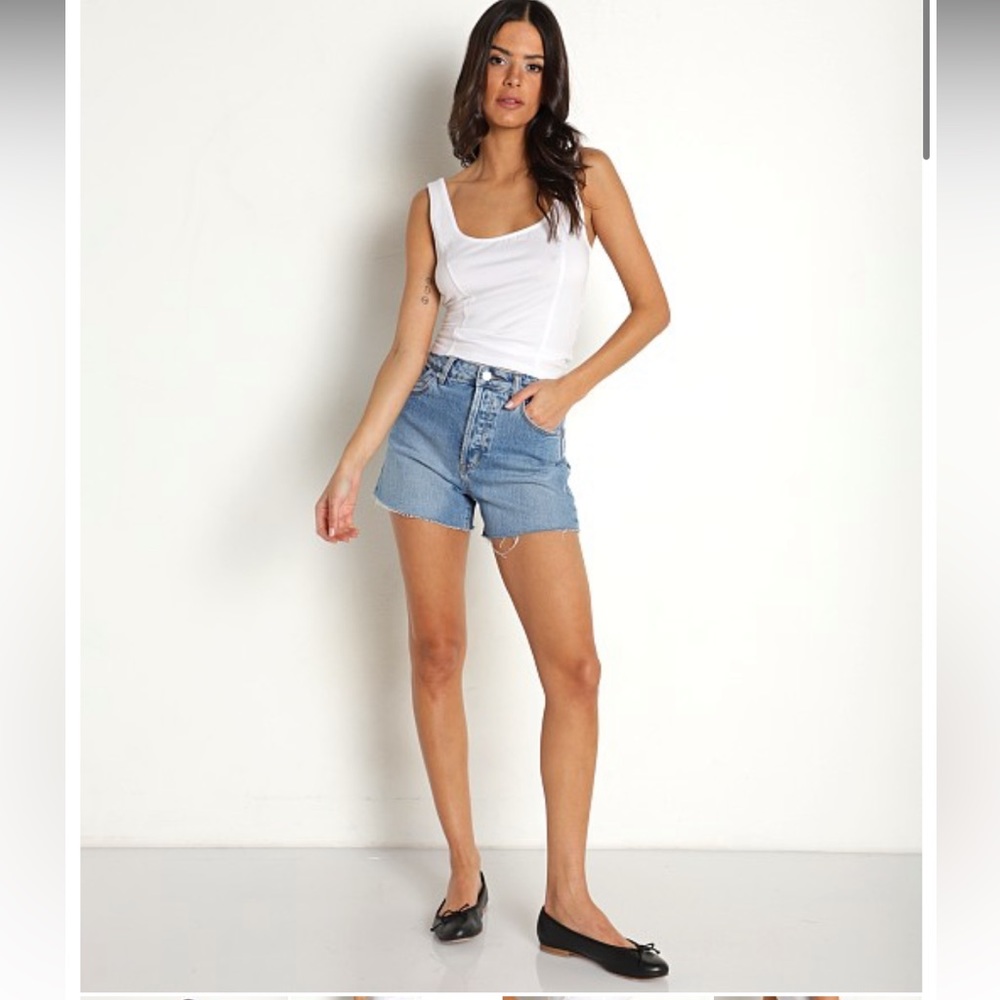 Rollas High Rise Cut Off Jean Shorts Free People EUC